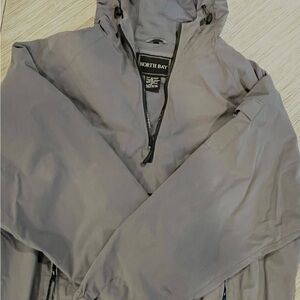 North Bay Vintage Men's Gray Windbreaker Jacket